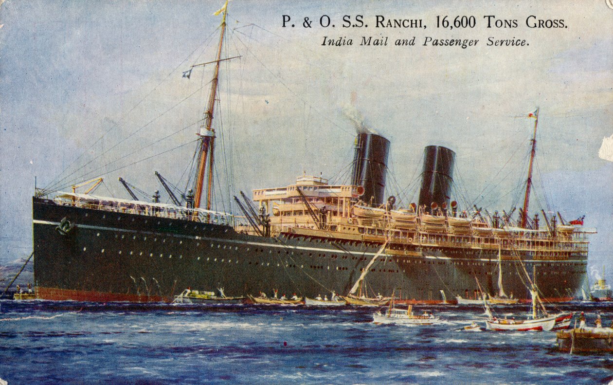 P. & OSS Ranchi، 16،600 Tons Gross، India Mail and Passenger Service، 1934. بواسطة غير معروف