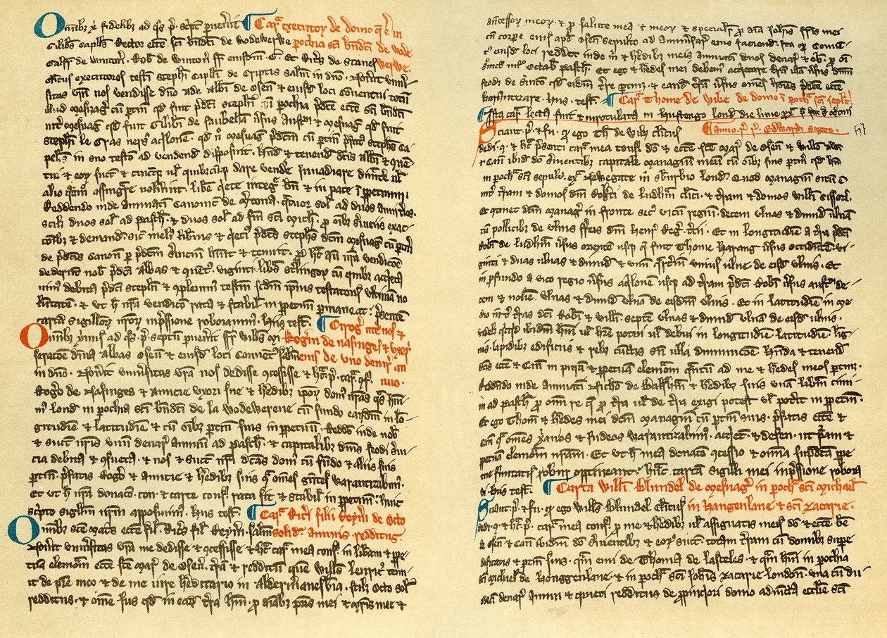 صفحات من كتاب خرائط دير أوسني ، c1275 1886 بواسطة غير معروف