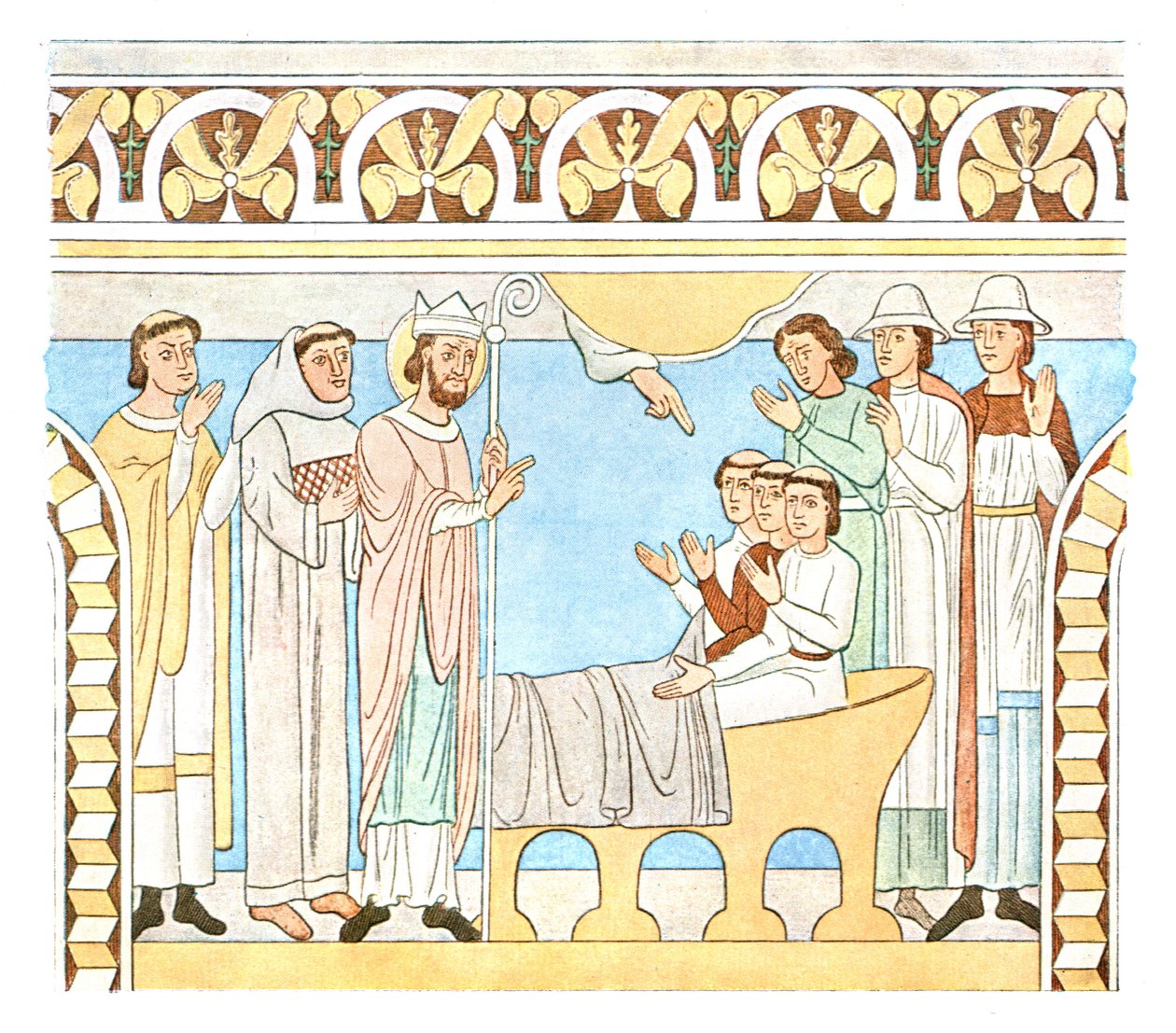 رسم في صحن كنيسة العال ، الدنمارك ، 1928. بواسطة غير معروف