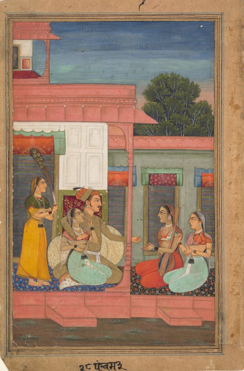 Panchama Ragini: صفحة من سلسلة Ragamala Garland of Musical Modes ، ca. 1640. بواسطة غير معروف