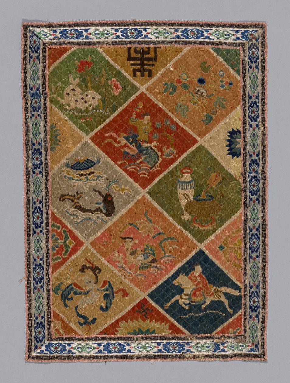 نسيج ثوب اللوحة ، الصين ، أسرة تشينغ 1644-1911 ، 18751900. بواسطة غير معروف