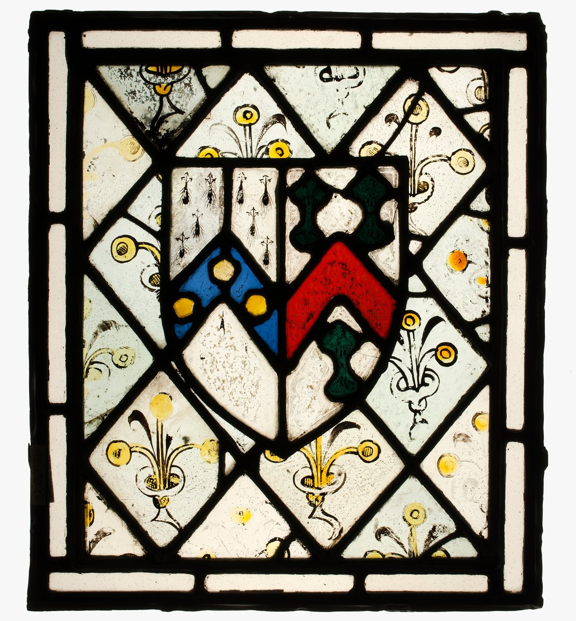 لوحة مع Heraldic Shield of Johnson ، البريطانية ، كاليفورنيا. 1500. بواسطة غير معروف