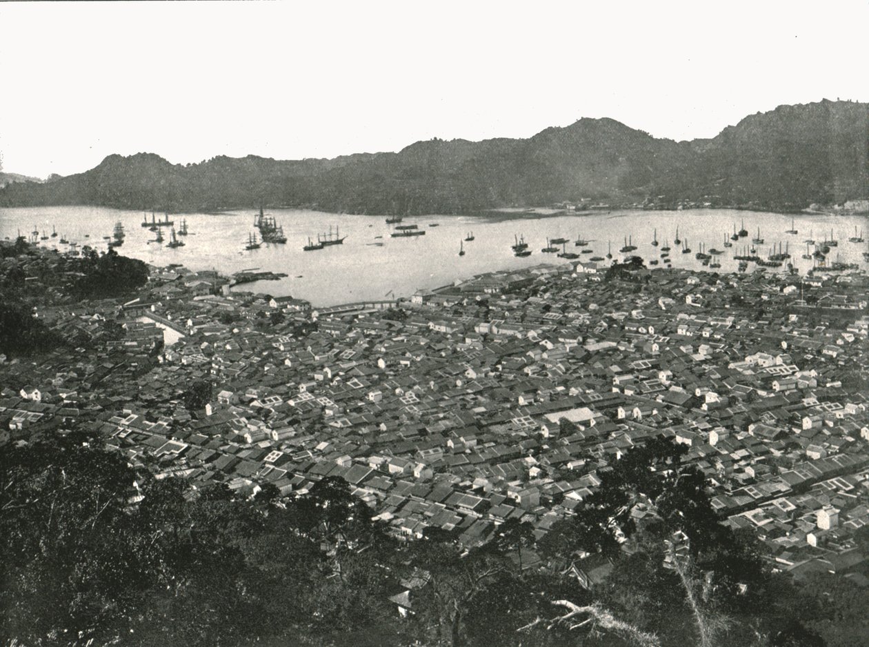 منظر بانورامي للمدينة ، ناغازاكي ، اليابان ، 1895. بواسطة غير معروف