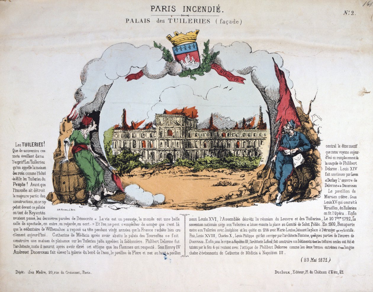 باريس إنسيندي ، 1871 بواسطة غير معروف