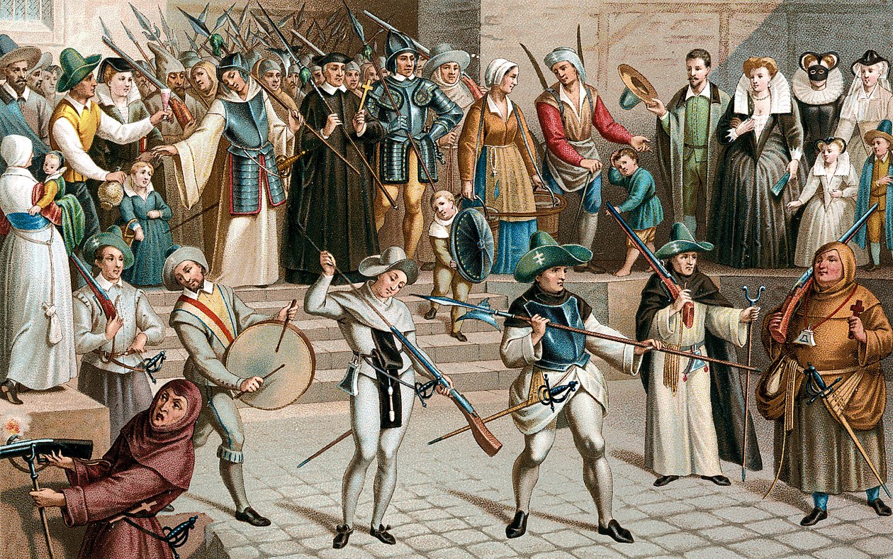 باريس خلال الدوري La Ligue ، 1590 القرن التاسع عشر بواسطة غير معروف
