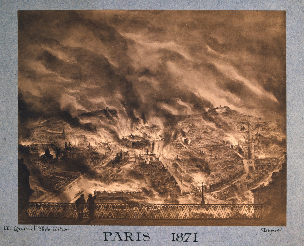 باريس اللهب ، 1871 بواسطة غير معروف