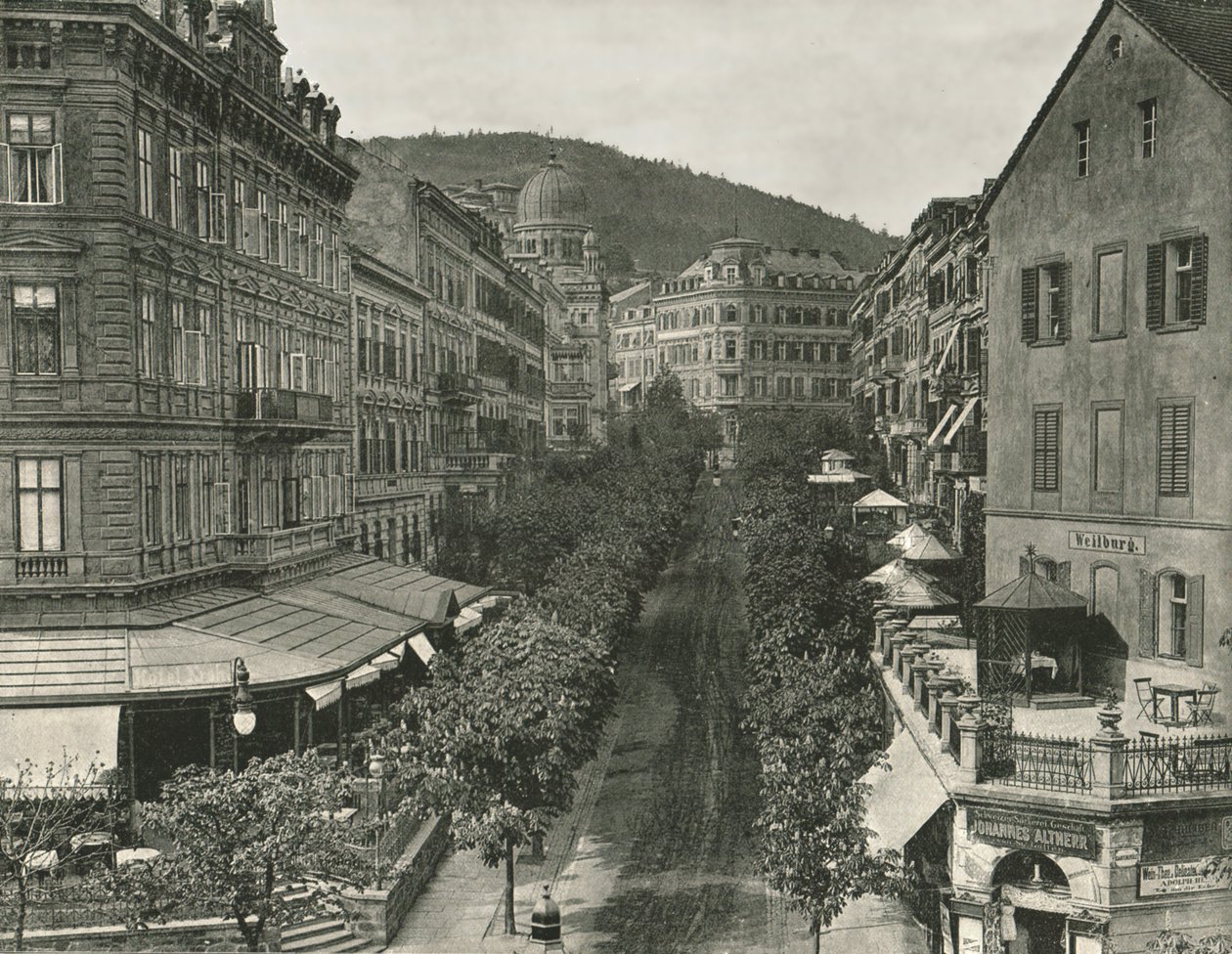 Parkstrasse ، كارلسباد ، تشيكوسلوفاكيا ، 1895. بواسطة غير معروف