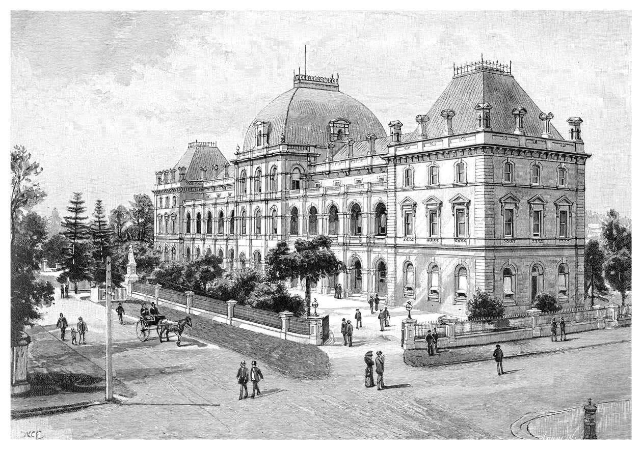 مبنى البرلمان ، بريسبان ، أستراليا ، 1886 بواسطة غير معروف