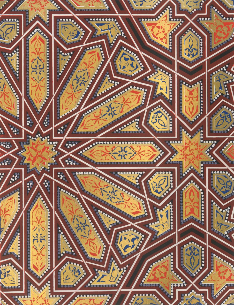 جزء من سقف الرواق لمحكمة بركة الأسماك ، 1907. بواسطة غير معروف
