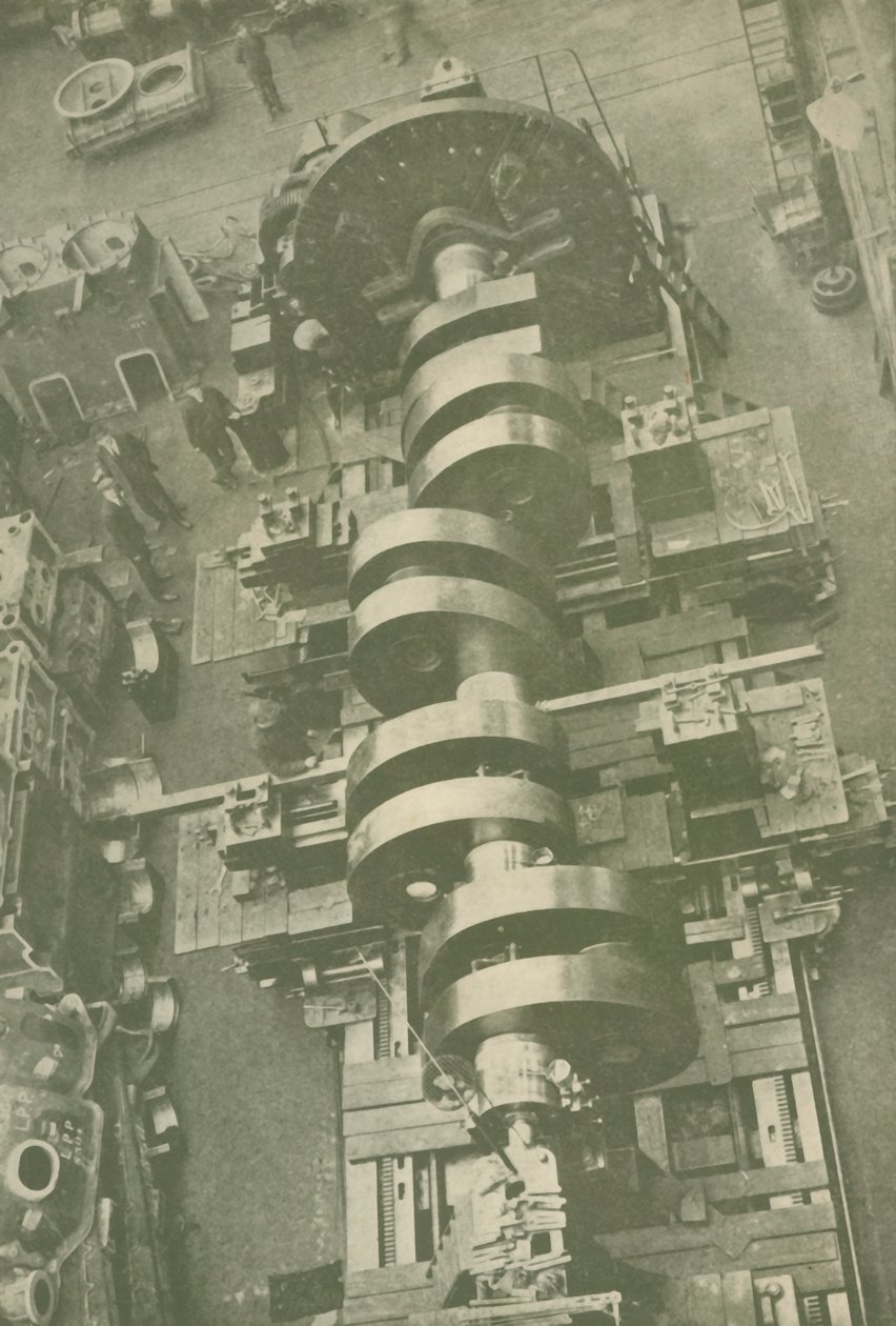 جزء من العمود المرفقي MV Britannic White Star ، 27000 طن ، c1930. بواسطة غير معروف