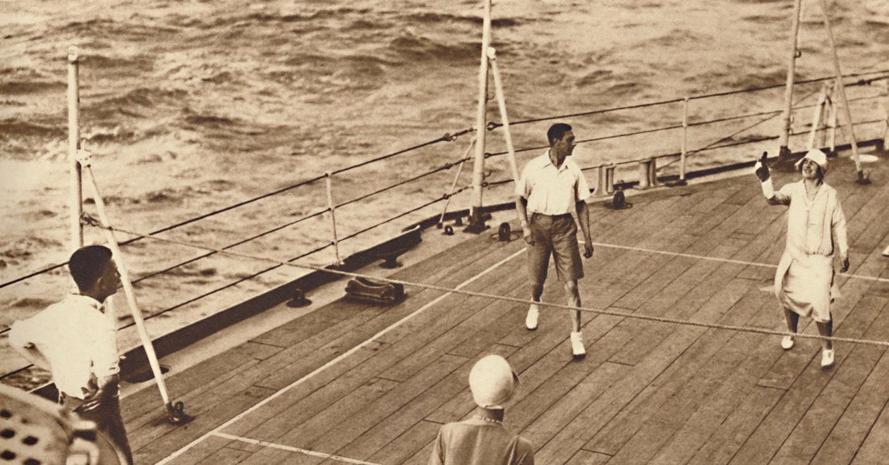 الشركاء - لعبة التنس على سطح السفينة في المدينة الشهيرة ، 1927 ، 1937 بواسطة غير معروف