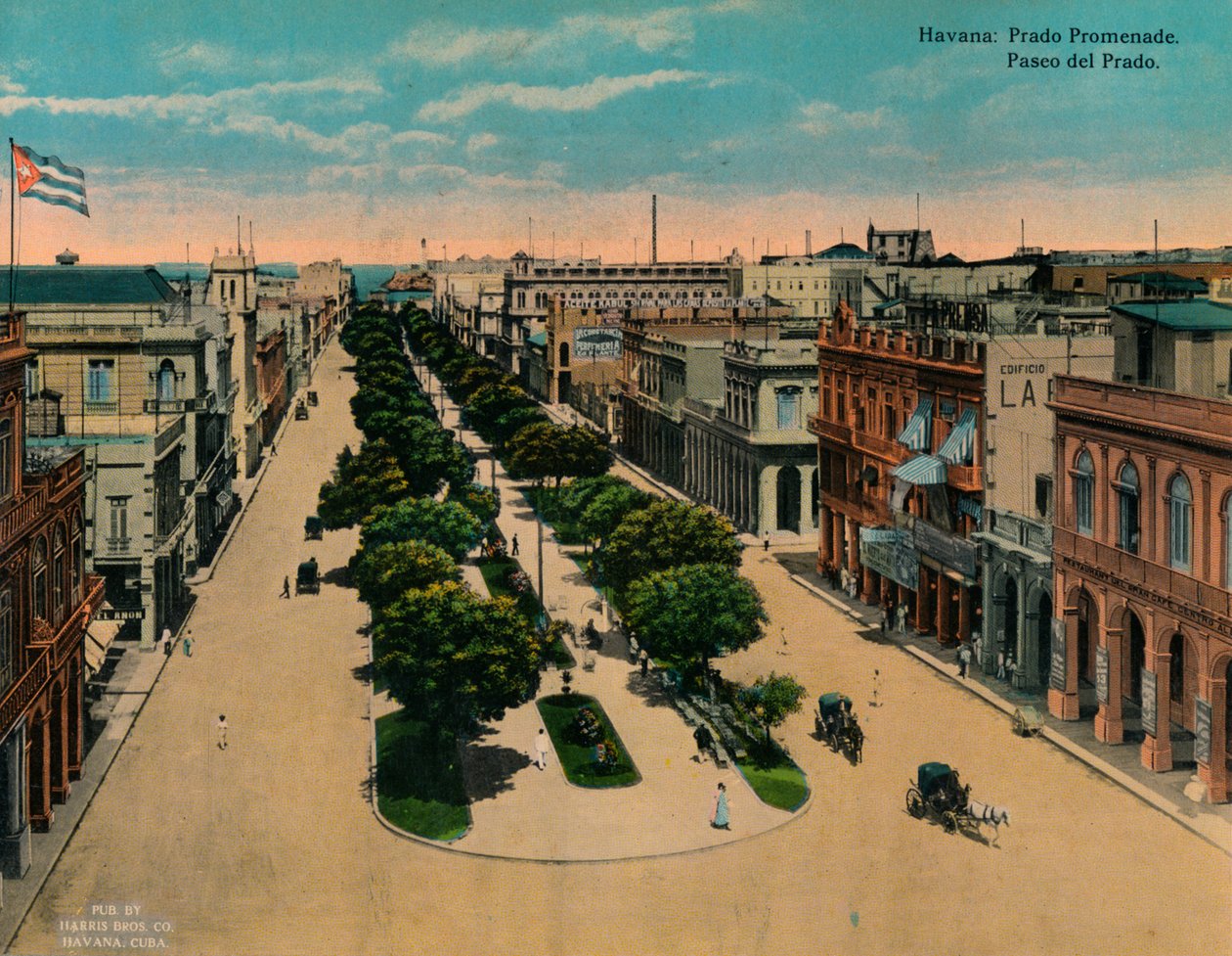 باسيو ديل برادو ، هافانا ، كوبا ، عام 1920 بواسطة غير معروف