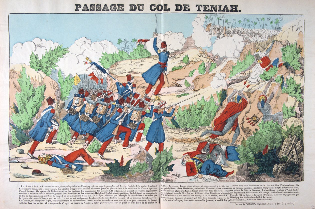 ممر العقيد تينيا ، غزو الجزائر ، 12 مايو 1840 ، فرنسا 19 ج بواسطة غير معروف