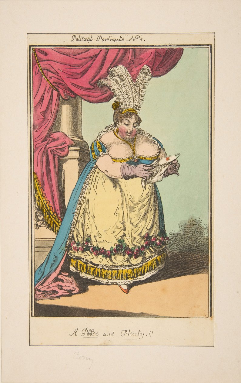قطعة السلام والكثير من الصور السياسية رقم 1 ، كاليفورنيا. 1820. بواسطة غير معروف