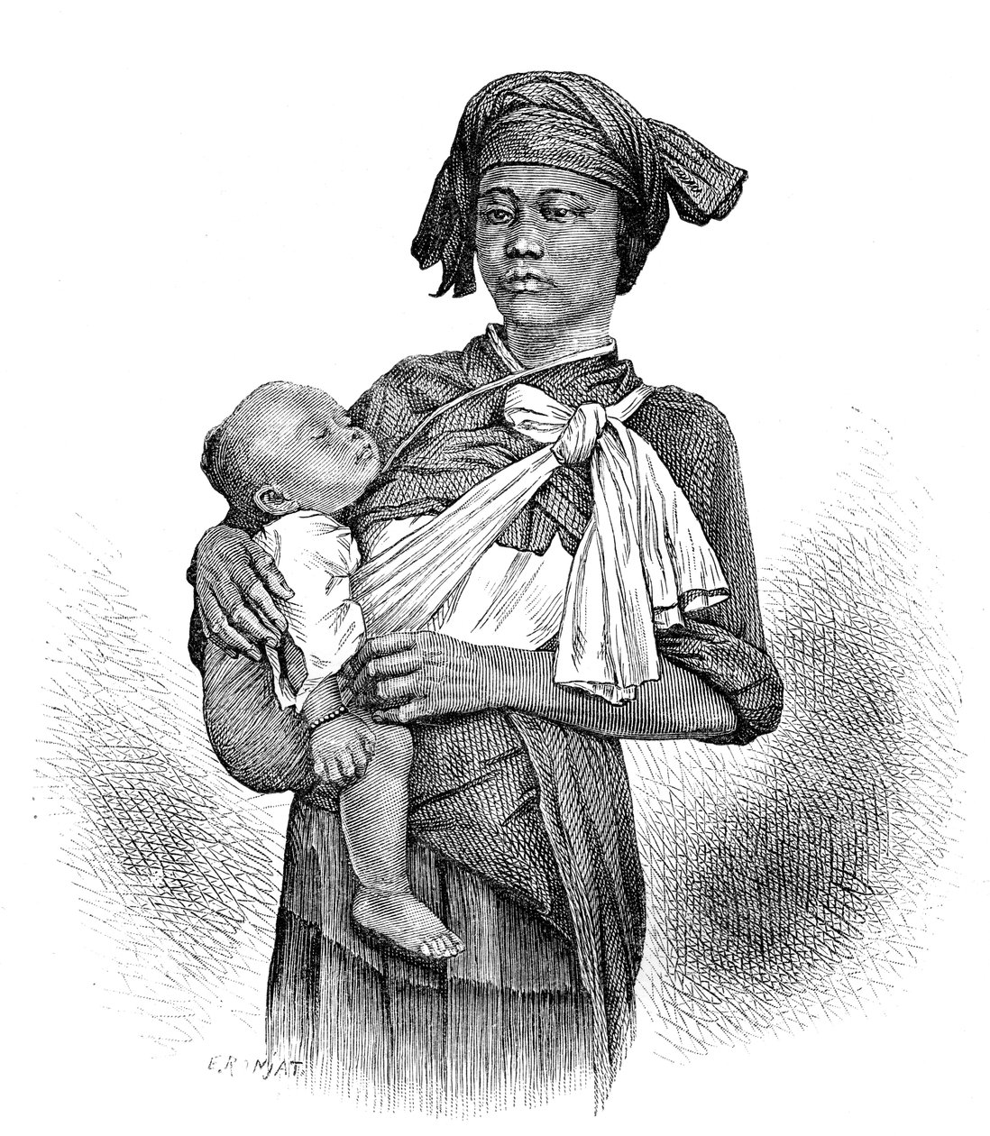امرأة وطفل Pepo-Hoan ، c1890 بواسطة غير معروف