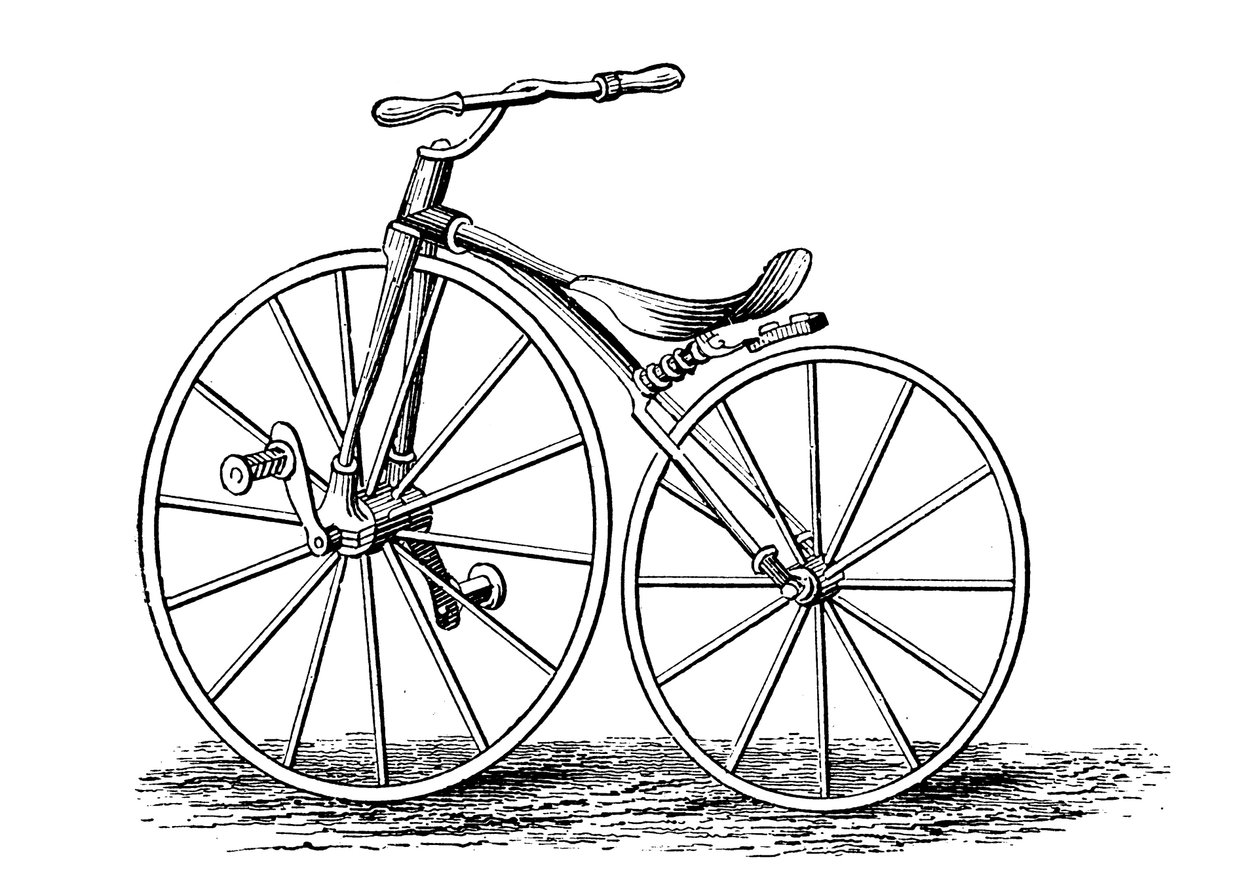 دراجة كيكرينج بدواسة كرنك ، تصميم أمريكي ، c1860s c1880 بواسطة غير معروف
