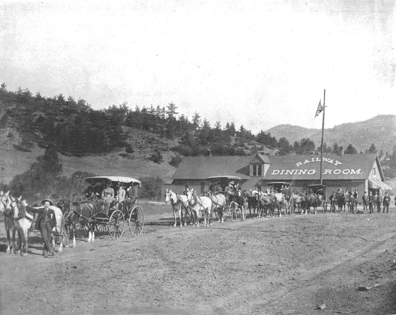 Pikes Peak Toll Road ، كولورادو ، الولايات المتحدة الأمريكية ، c1900. بواسطة غير معروف