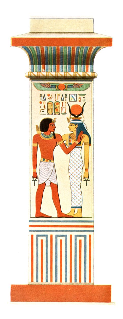 Pilaster from Amun-Re Temple of Amenophis III في الكرنك ، مصر ، 1928. بواسطة غير معروف