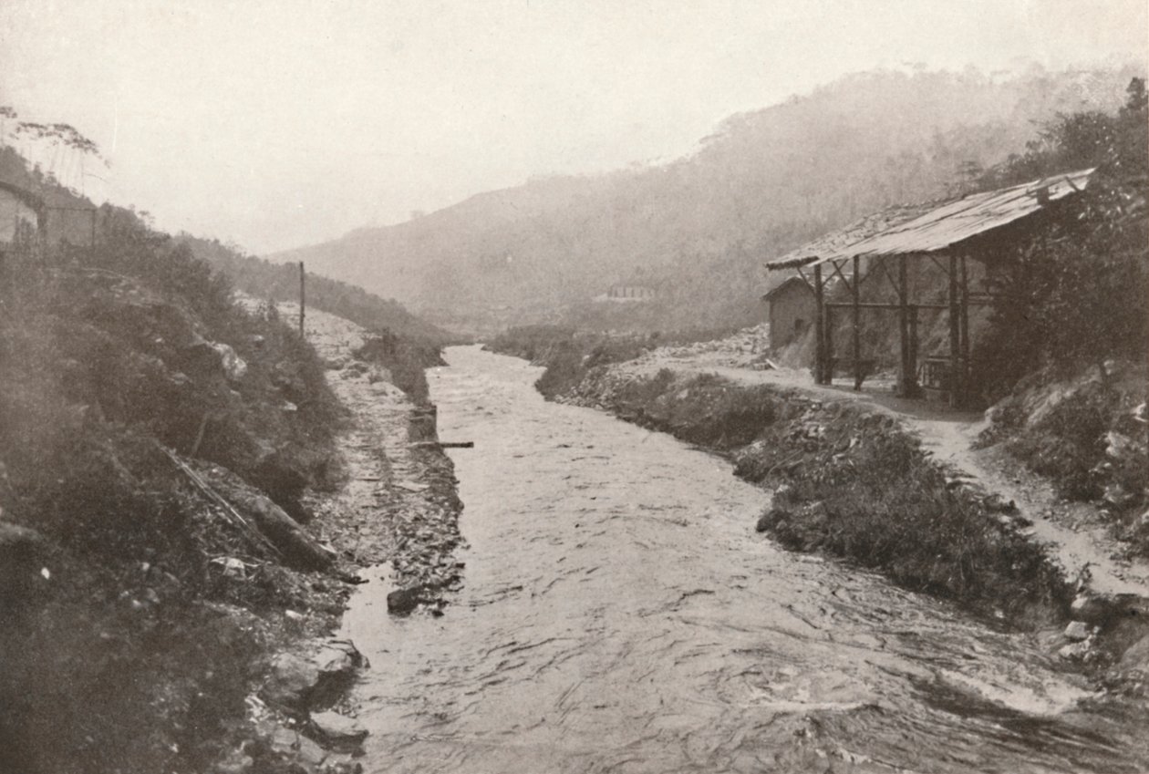 تحويل Pirahy: عرض مجرى النهر من منفذ النفق. 1914. بواسطة غير معروف