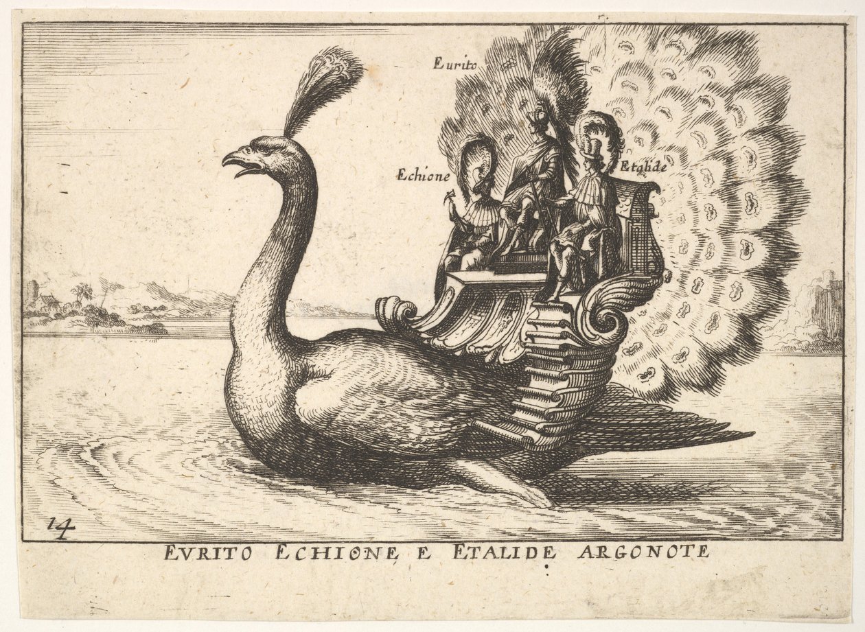 اللوحة 14: Argonauts Eurytus ، Echion ، و Aethalides Eurito Echione e Etalide Argonote ... ، 1664. بواسطة غير معروف