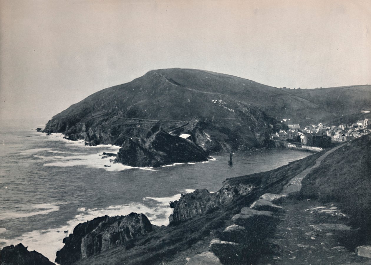 Polperro - المدخل والقرية ، 1895 بواسطة غير معروف