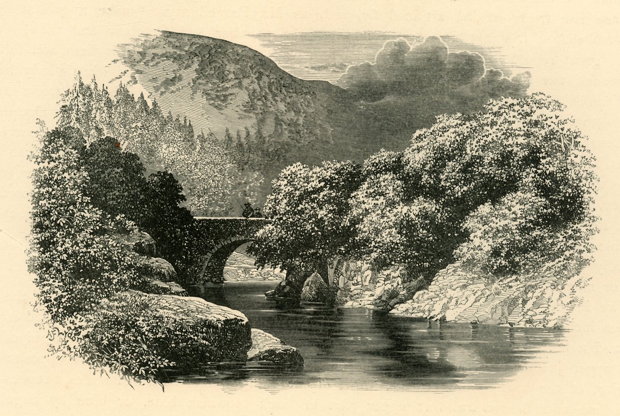 جسر Aberglaslyn ، شمال ويلز ، c1890. بواسطة غير معروف