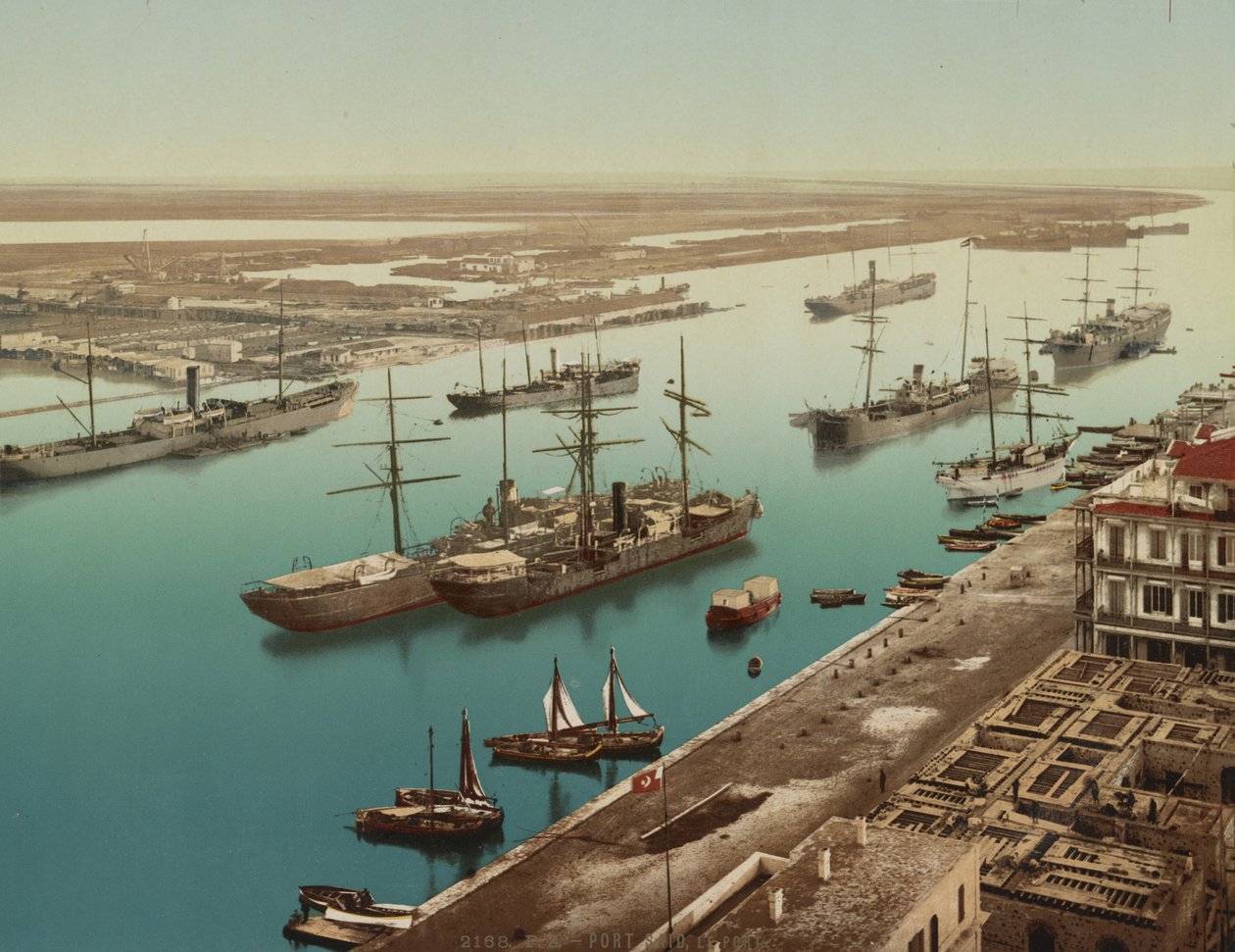 بورسعيد ، السويس ، حوالي 1900 (فوتوكروم ملون) بواسطة غير معروف