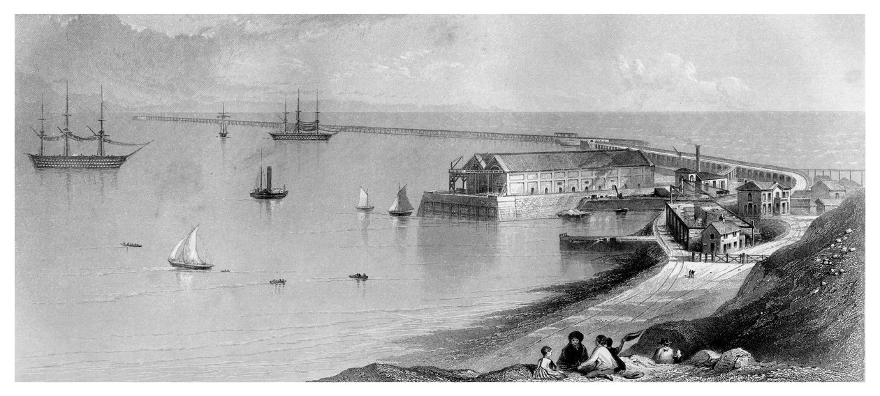 ميناء بورتلاند و Breakwater ، 1866 بواسطة غير معروف