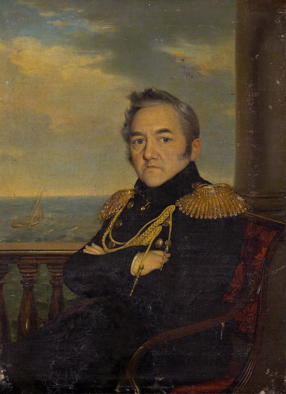 صورة للأدميرال ميخائيل لازاريف 1788-1851 ، منتصف القرن التاسع عشر بواسطة غير معروف