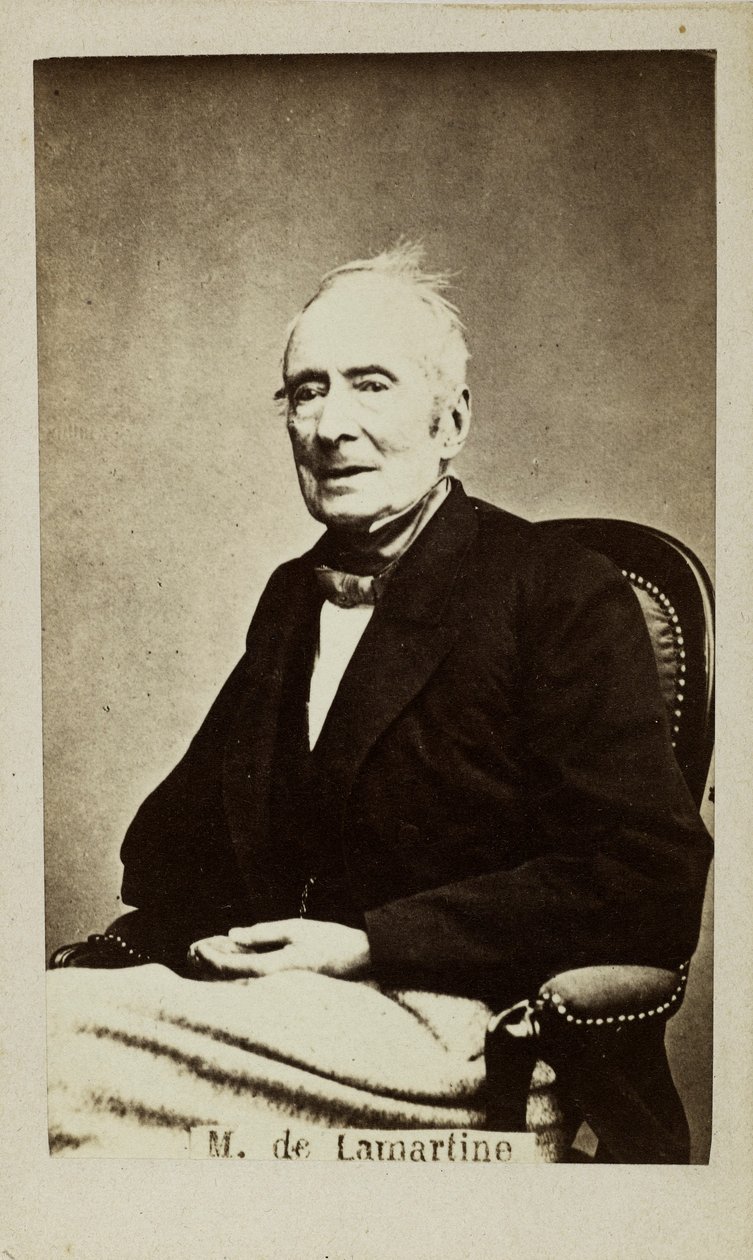 صورة لألفونس دي لامارتين 1790-1869 ، ستينيات القرن التاسع عشر. بواسطة غير معروف