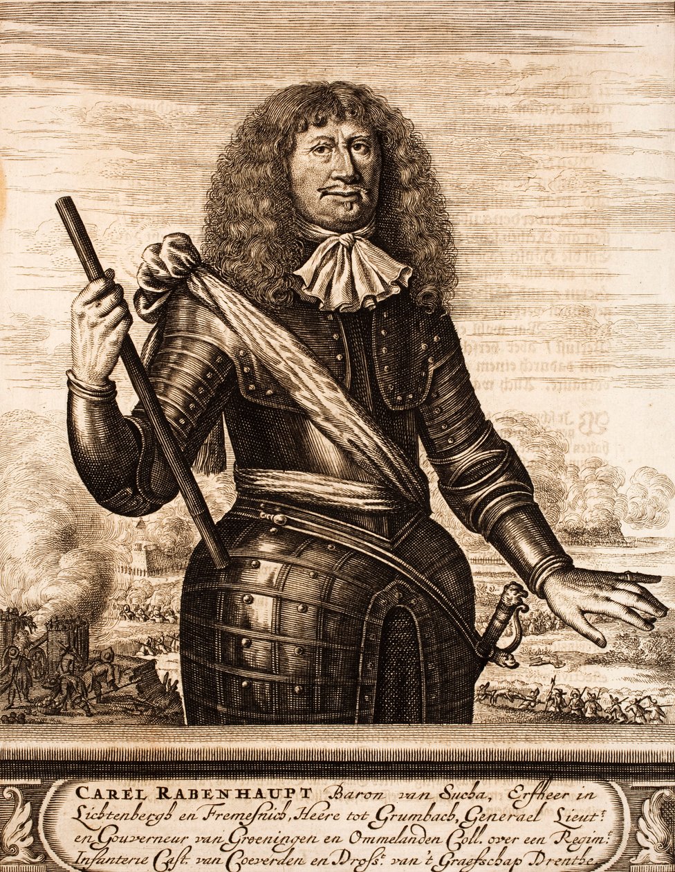 صورة لكارل فون رابينهاوبت 1602-1675 من: موقع الحرب ، 1675. بواسطة غير معروف