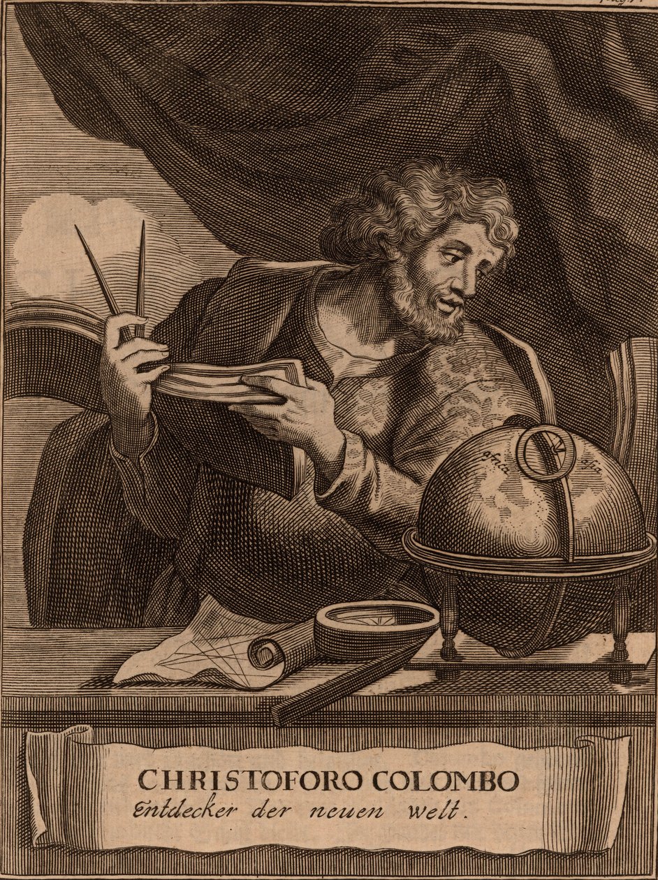 صورة كريستوفر كولومبوس ، 1681. بواسطة غير معروف