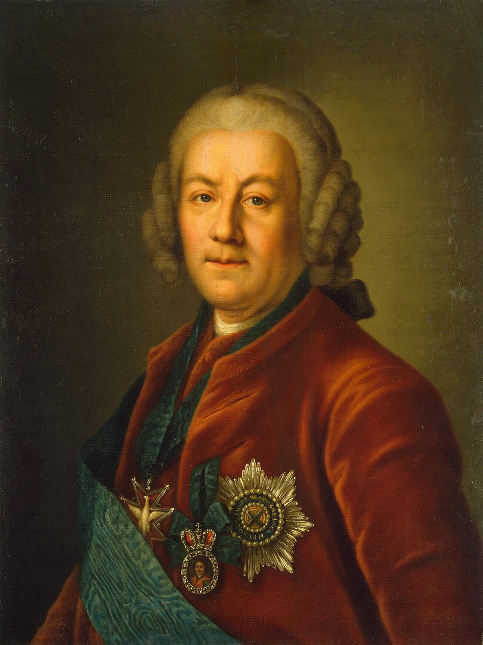 صورة للكونت أليكسي بتروفيتش بيستوجيف-ريومين 1693-1766 ، بعد 1757 بواسطة غير معروف