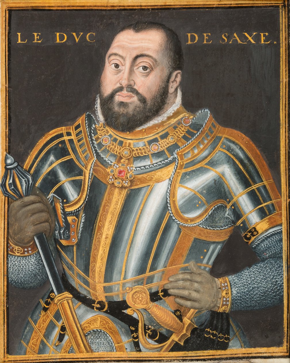 صورة الدوق يوهان فريدريش الأول 1503-1554 ، ناخب ساكسونيا ، كاليفورنيا. 1550. بواسطة غير معروف