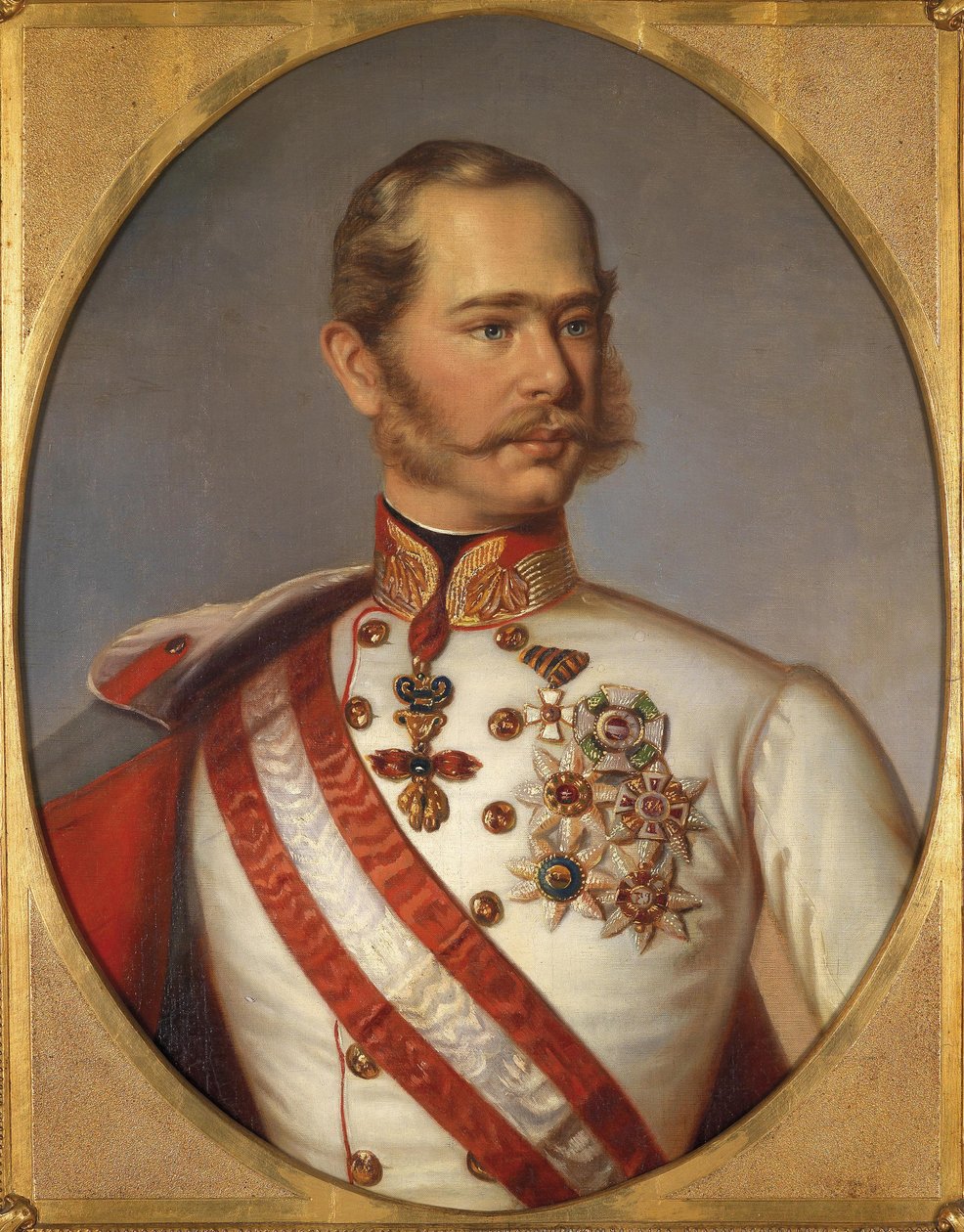 صورة فرانز جوزيف الأول من النمسا ، حوالي عام 1855 بواسطة غير معروف