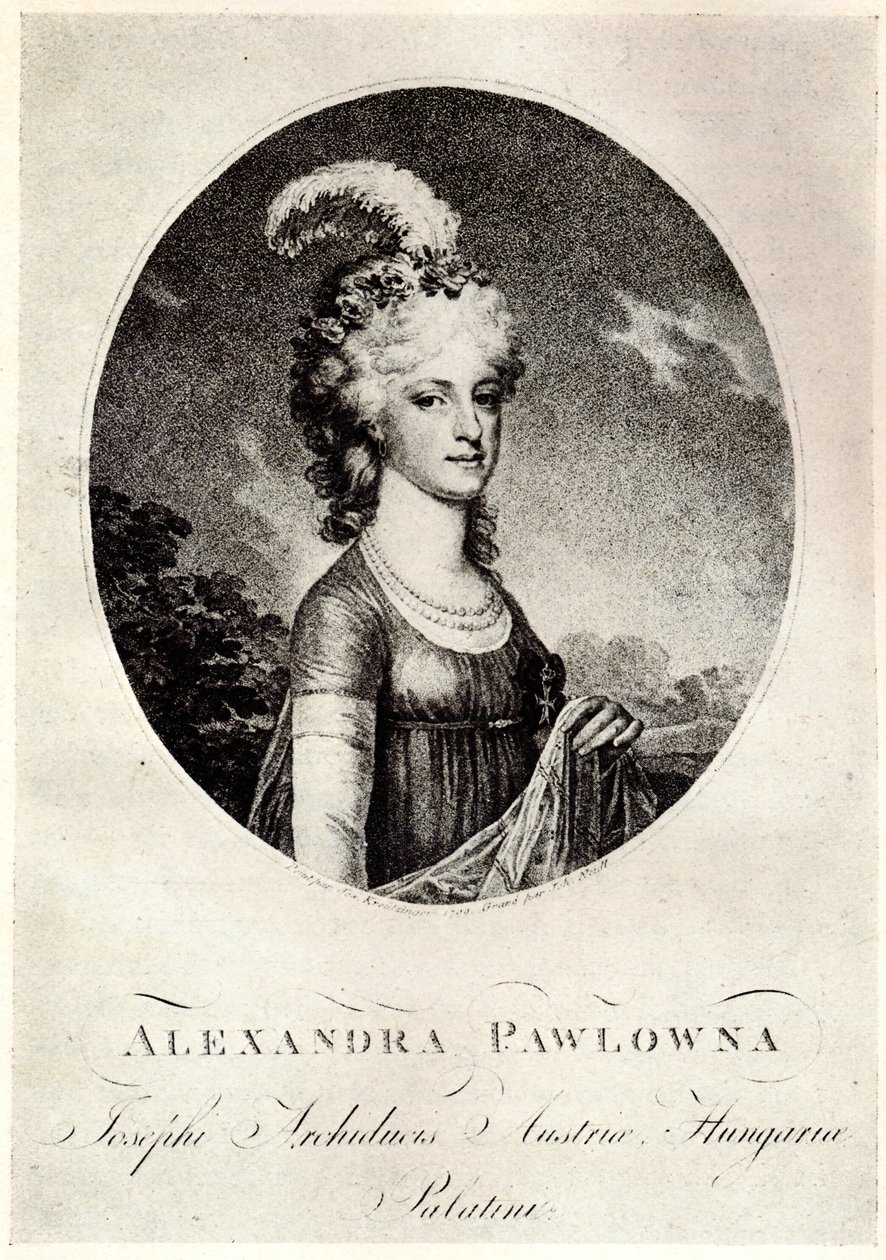 صورة دوقة ألكسندرا بافلوفنا 1783-1801 ، أوائل القرن التاسع عشر. بواسطة غير معروف