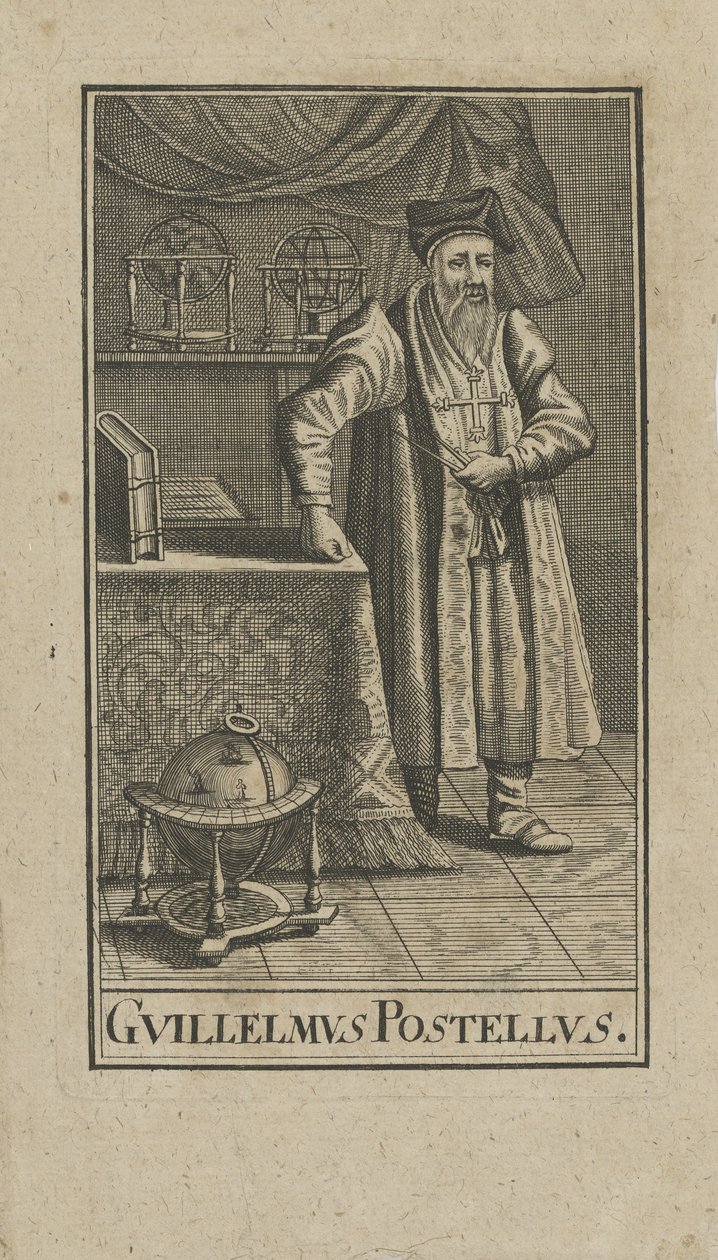 صورة لغيوم بوستيل 1510-1581 ، قبل 1740. بواسطة غير معروف