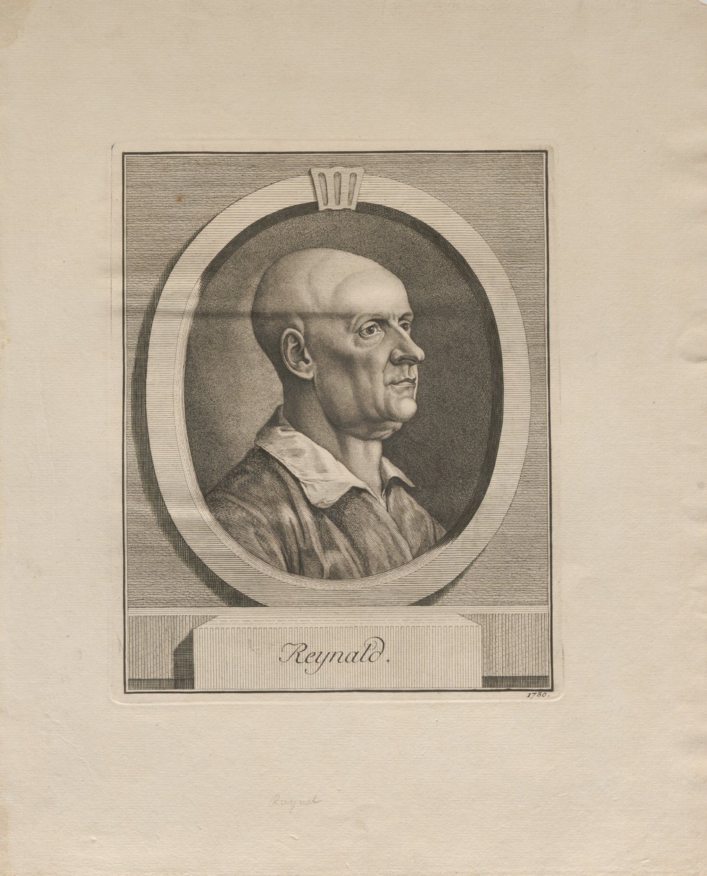 صورة لغيوم توماس راينال 1713-1796 ، 1780. بواسطة غير معروف