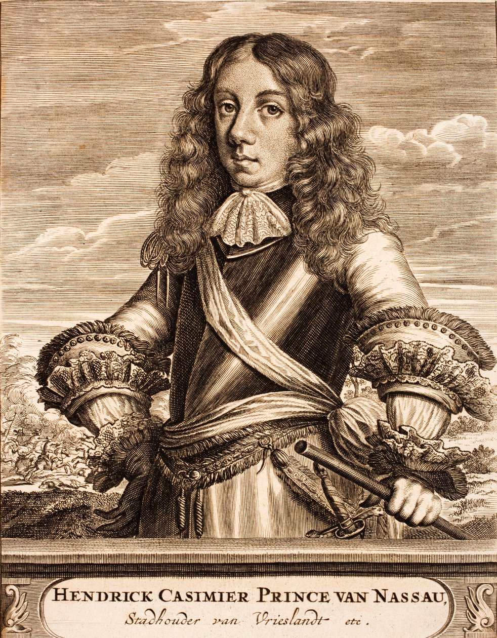صورة لهنري كاسيمير الثاني 1657-1696 ، أمير ناسو ديتز ، 1675. بواسطة غير معروف