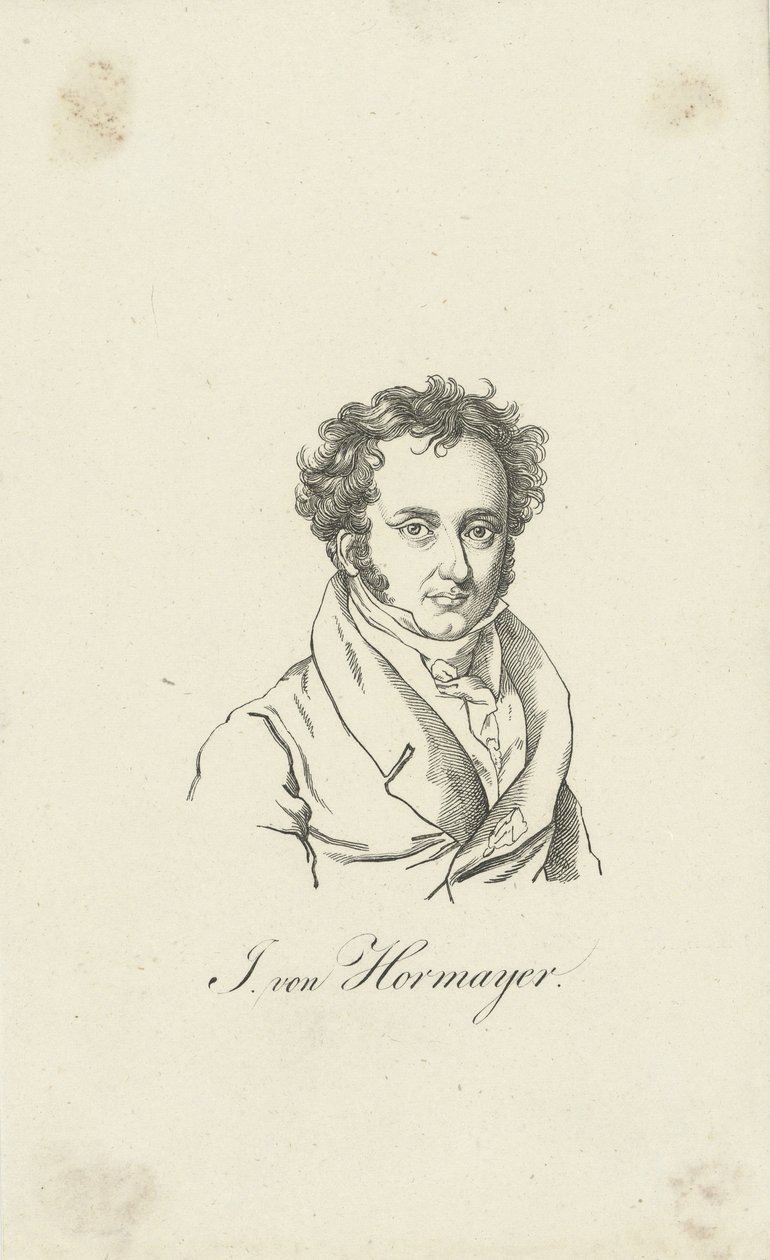 صورة لجوزيف هورماير ، بارون إلى هورتنبرج 1781-1848. بواسطة غير معروف