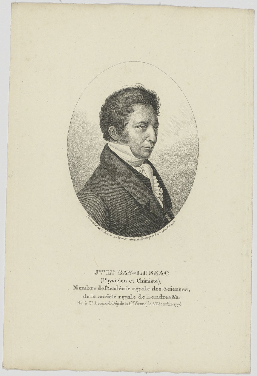 صورة لجوزيف لويس غاي لوساك 1778-1850 ، ج. 1824. بواسطة غير معروف