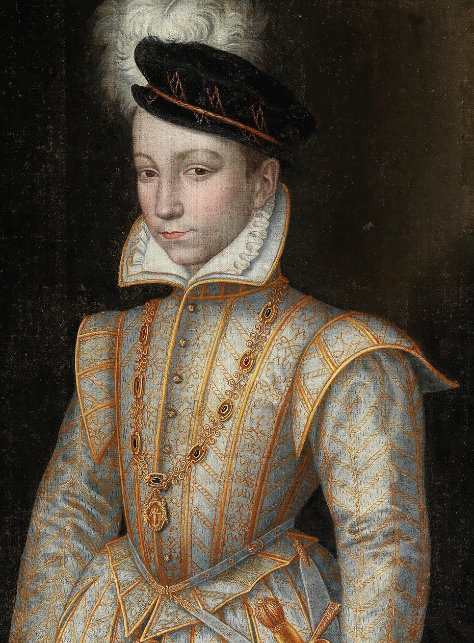 صورة لملك فرنسا تشارلز التاسع 1550-1574 ، ج. 1560. بواسطة غير معروف