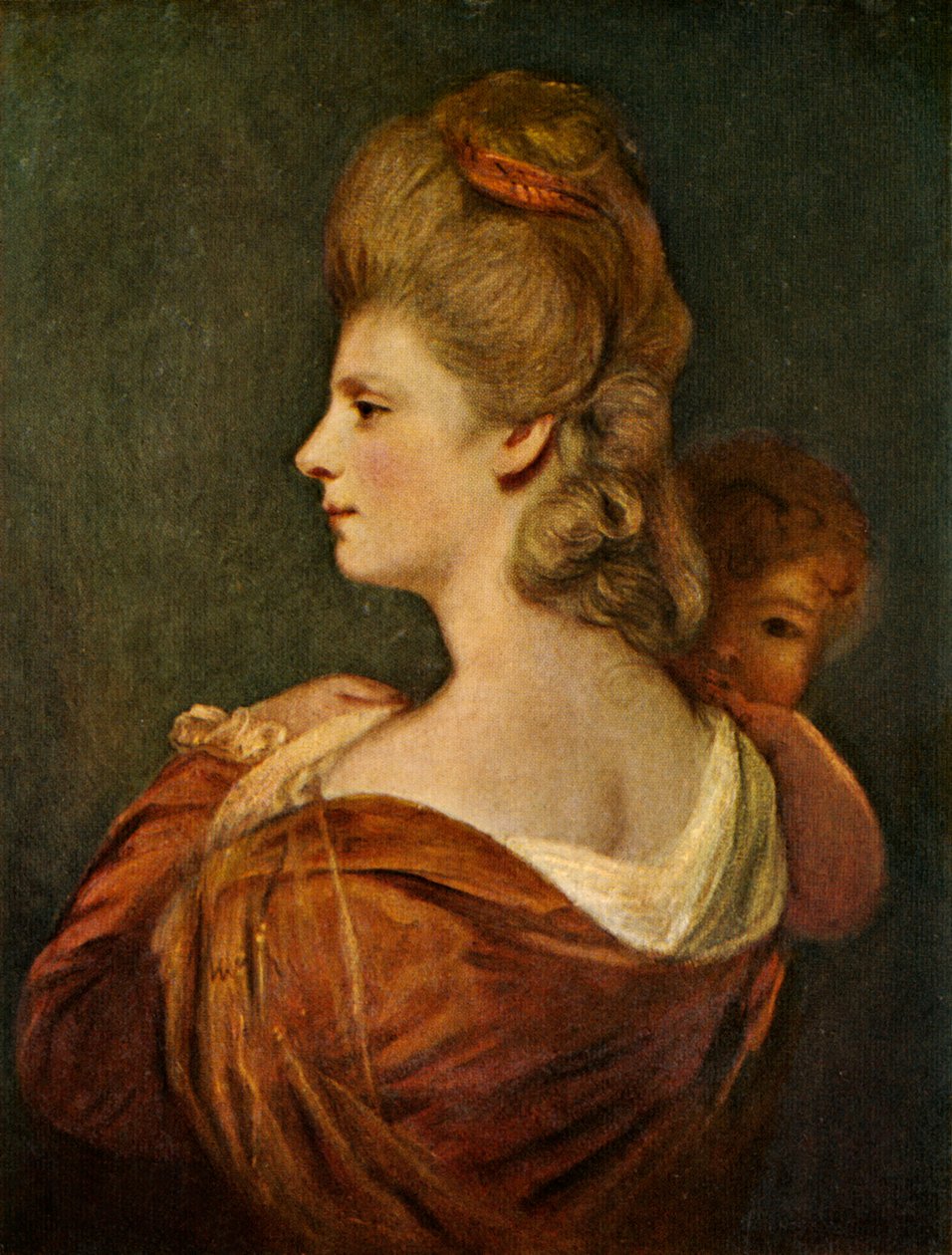 صورة لسيدة وطفل ، c1780 ، c1912 بواسطة غير معروف