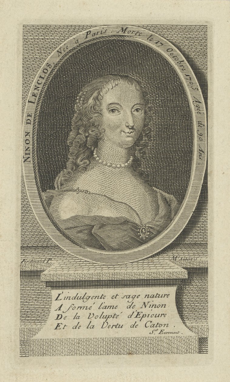 صورة نينون دي لينكلوس 1620-1705 ، كاليفورنيا 1730. بواسطة غير معروف