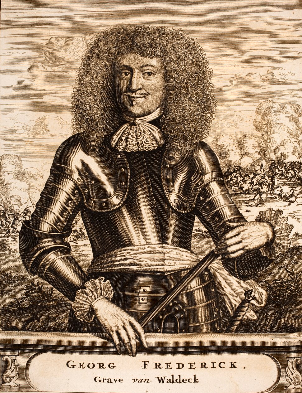 صورة للأمير جورج فريدريش من Waldeck 1620-1692 من: موقع الحرب ، 1675. بواسطة غير معروف