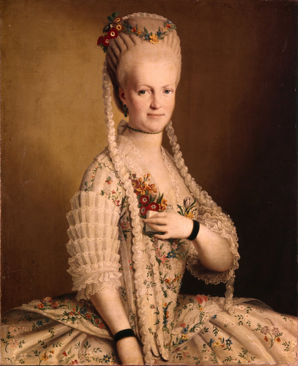 صورة لسارة جراي 17521793 ، زوجة الأميرال صموئيل غري ، 1775 بواسطة غير معروف