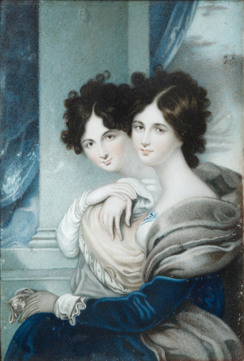 صورة الأخوات الأميرات آنا بتروفنا 1777-1805 وإيكاترينا بتروفنا 1783-1830 لوبوخين بواسطة غير معروف