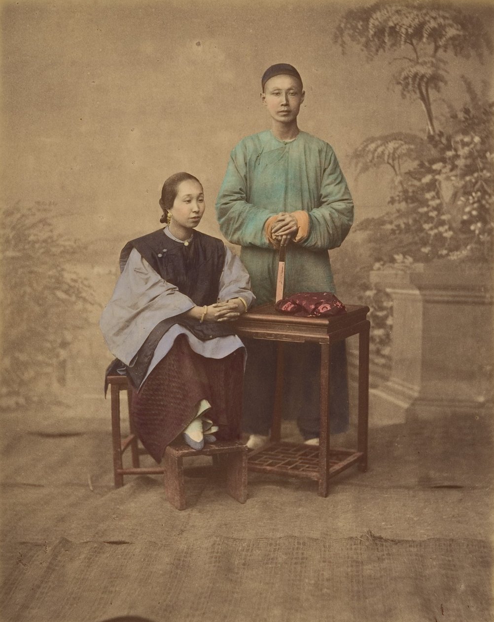 [صورة لزوجين صينيين] ، 1870. بواسطة غير معروف