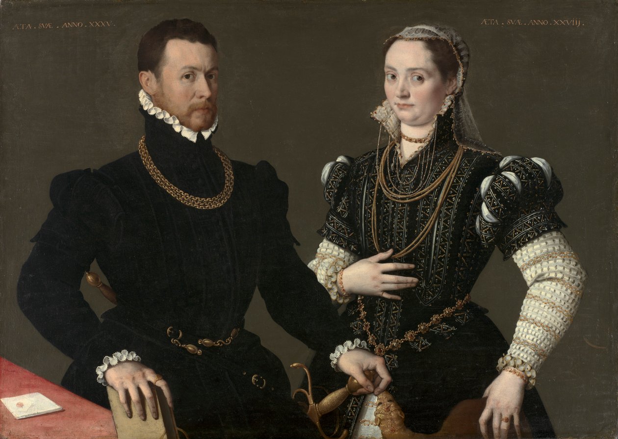 صورة لزوجين ، ج. 1580-1588. بواسطة غير معروف