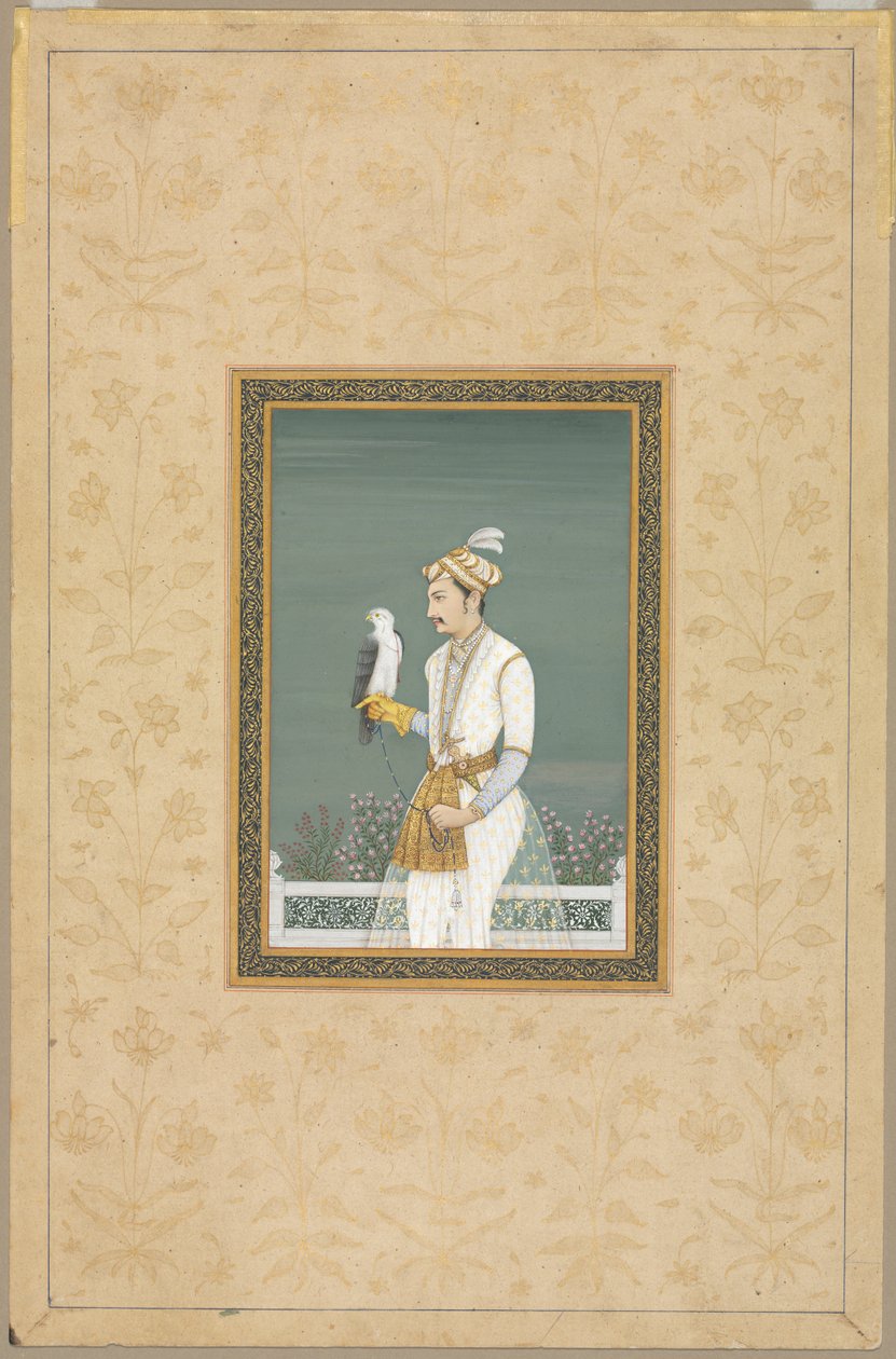 صورة لأمير مع صقر ، 1700. بواسطة غير معروف
